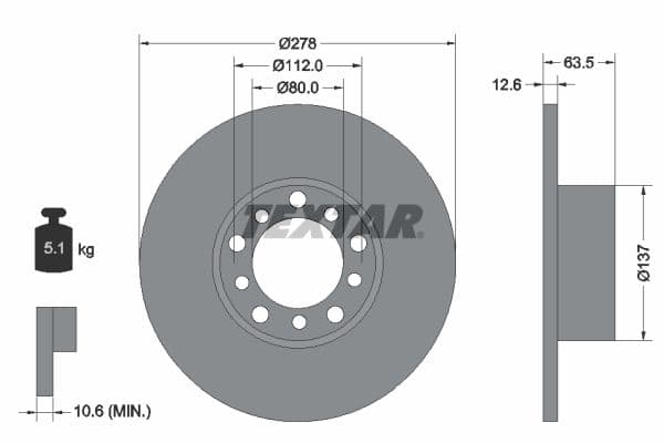 Disc frana TEXTAR 92009500