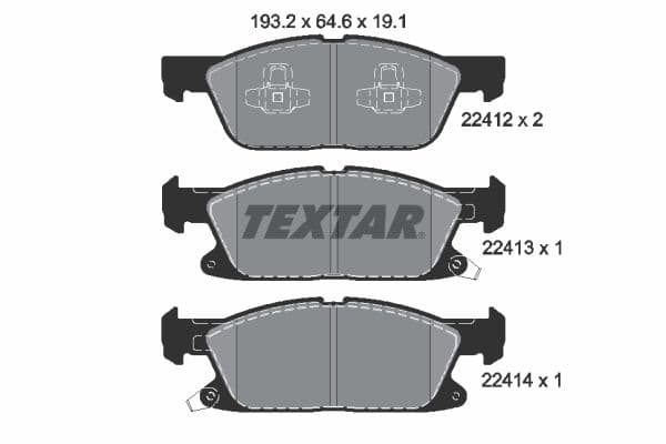 set placute frana,frana disc TEXTAR Q+ 2241201