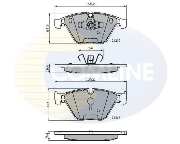 set placute frana,frana disc COMLINE CBP01700