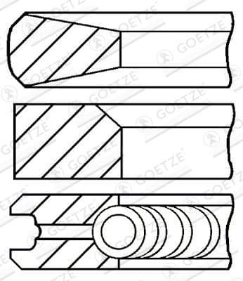 Set segmenti piston GOETZE ENGINE 08-346500-10