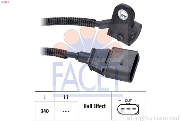 senzor,pozitie ax cu came FACET Made in Italy - OE Equivalent 9.0423