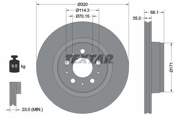 Disc frana TEXTAR PRO+ 92333005