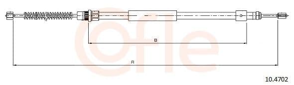 Cablu, frana de parcare COFLE 10.4702