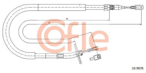 Cablu, frana de parcare COFLE 10.9876
