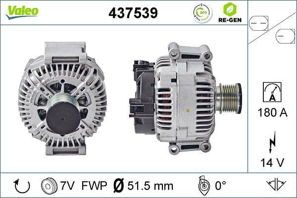 Generator / Alternator VALEO RE-GEN REMANUFACTURED 437539