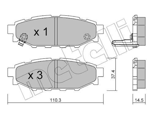set placute frana,frana disc METELLI 22-0764-0