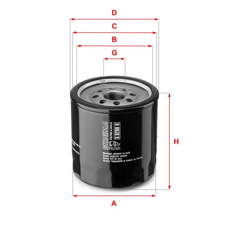 Filtru ulei SOFIMA S 3280 R