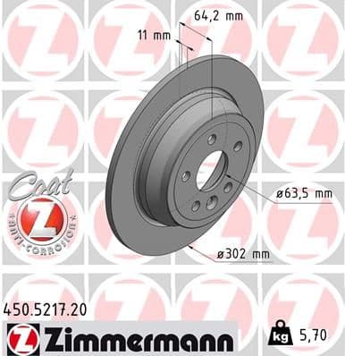 Disc frana ZIMMERMANN COAT Z 450.5217.20
