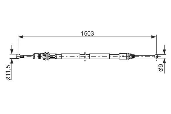 Cablu, frana de parcare BOSCH 1 987 477 137