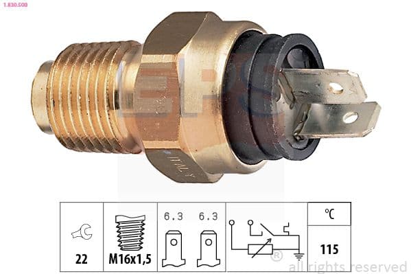 senzor,temperatura lichid de racire EPS Made in Italy - OE Equivalent 1.830.500