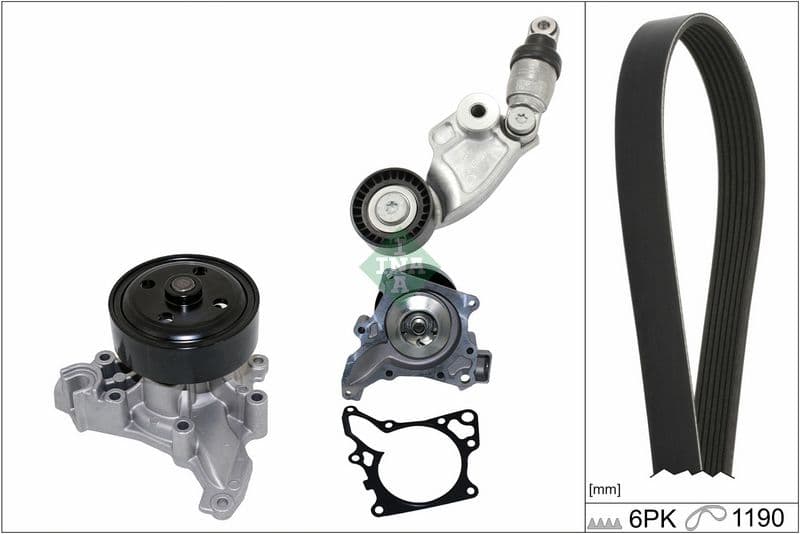 Pompa apa + Set curea transmisie cu caneluri Schaeffler INA 529 0119 30