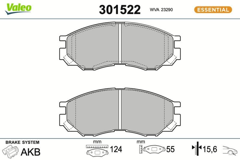 set placute frana,frana disc VALEO FIRST 301522