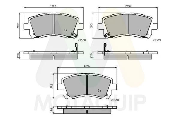 set placute frana,frana disc MOTAQUIP LVXL517