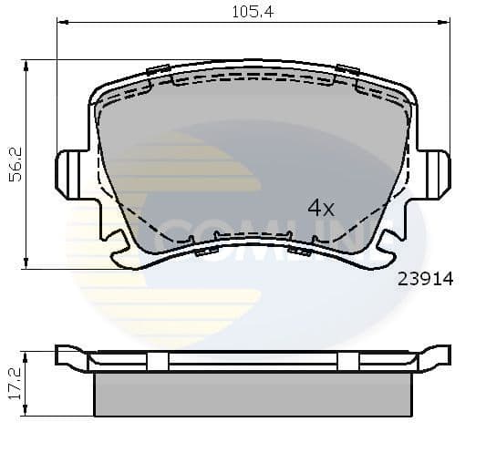 set placute frana,frana disc COMLINE CBP01284