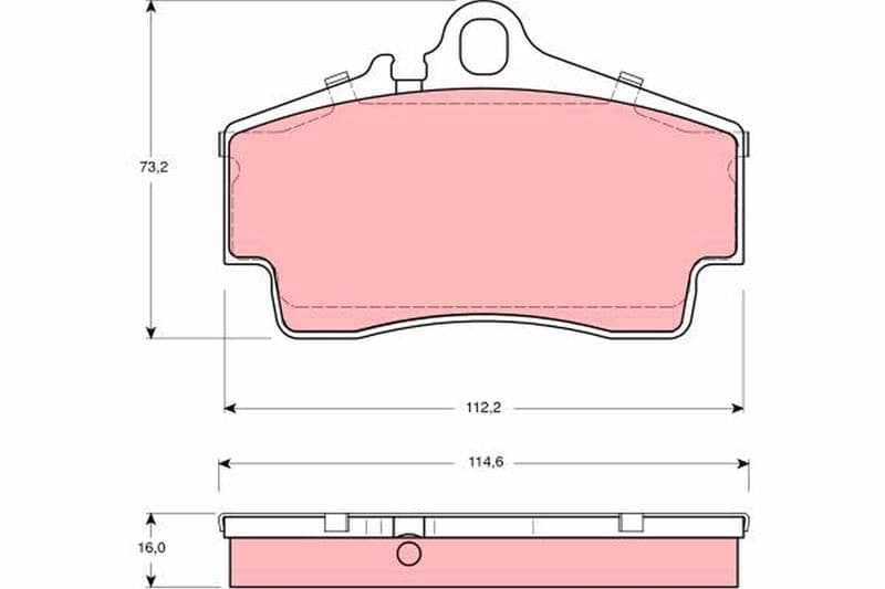 set placute frana,frana disc TRW GDB1395