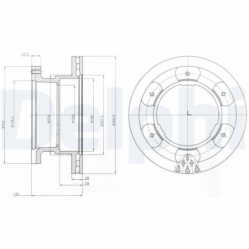 Disc frana DELPHI BG9069