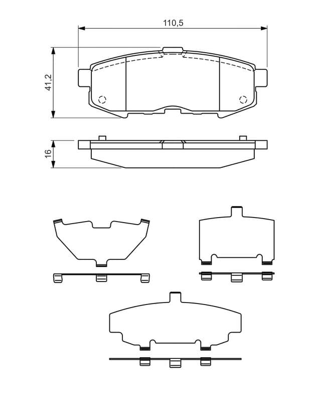 set placute frana,frana disc BOSCH 0 986 494 319