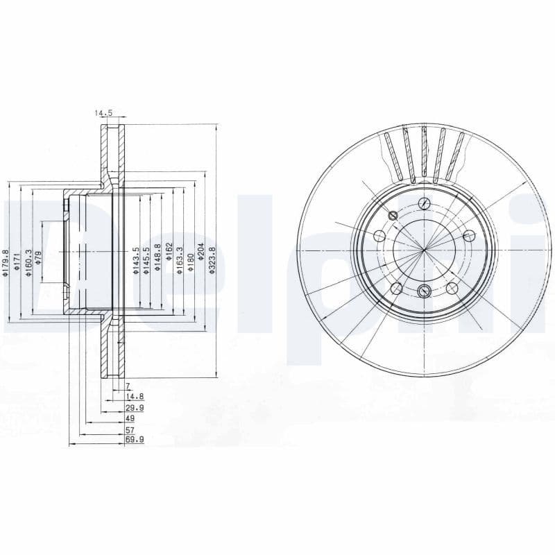 Disc frana DELPHI BG670