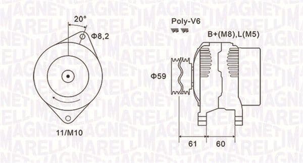 Generator / Alternator MAGNETI MARELLI 063731643010
