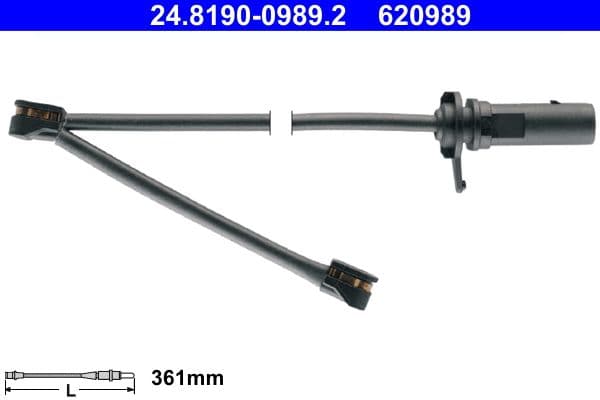 senzor de avertizare,uzura placute de frana ATE 24.8190-0989.2