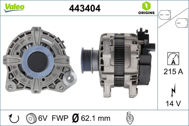 Generator / Alternator VALEO 443404
