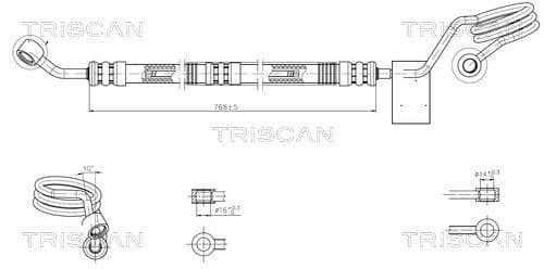 Furtun hidraulic, sistem de directie TRISCAN 8516 29031