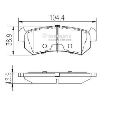 set placute frana,frana disc NIPPARTS J3610903