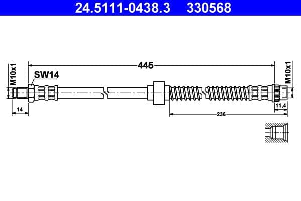 Furtun frana ATE 24.5111-0438.3