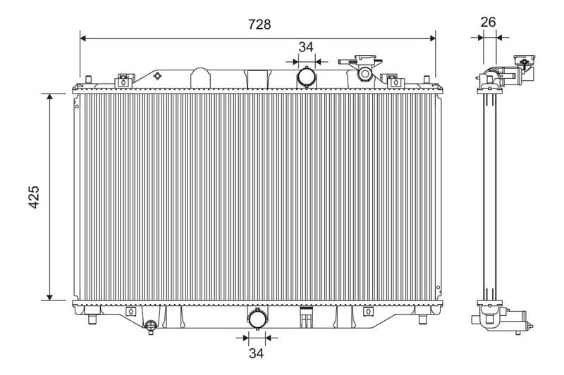 Radiator, racire motor VALEO 701393