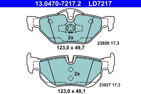 set placute frana,frana disc ATE Ceramic 13.0470-7217.2