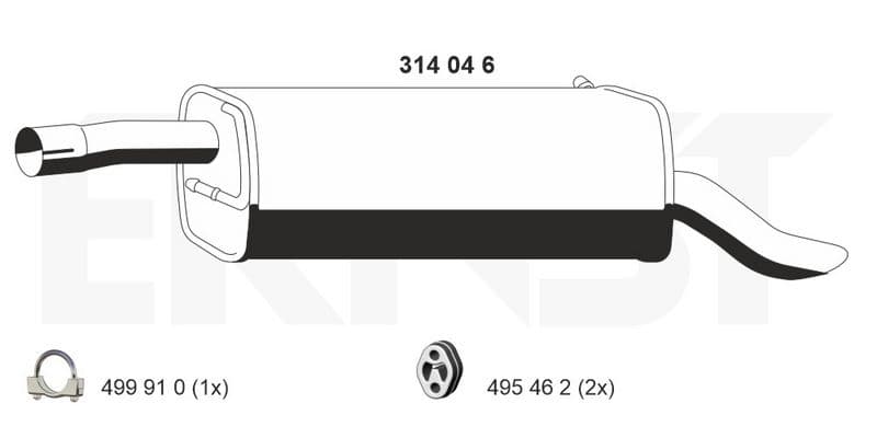 Toba esapament finala ERNST 314046
