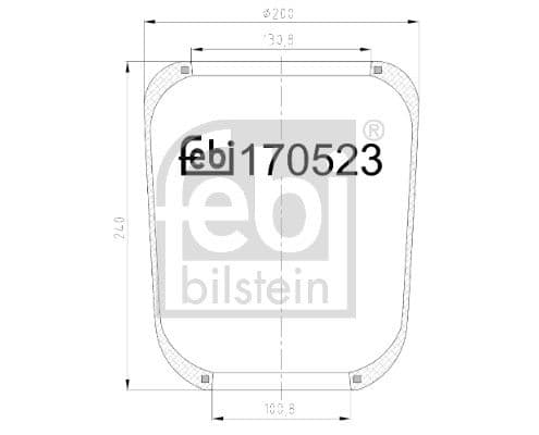 Burduf, suspensie pneumatica FEBI BILSTEIN 170523