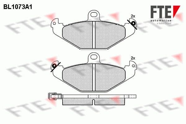set placute frana,frana disc FTE 9010024
