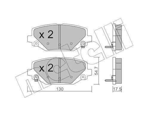 set placute frana,frana disc METELLI 22-0947-0