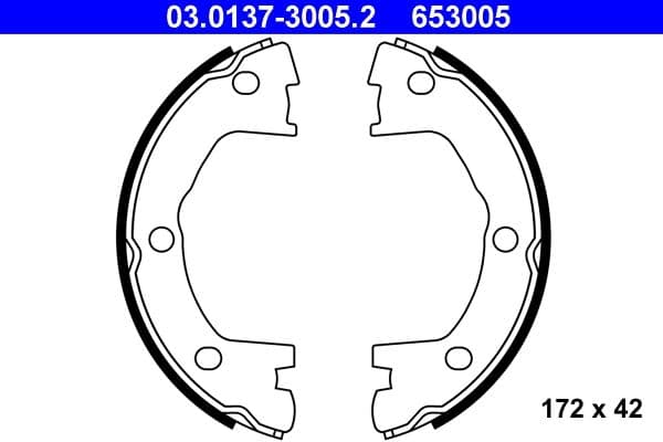 Set saboti frana, frana de mana ATE 03.0137-3005.2