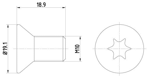 Surub, disc frana TEXTAR TPM0010