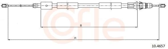 Cablu, frana de parcare COFLE 10.4657