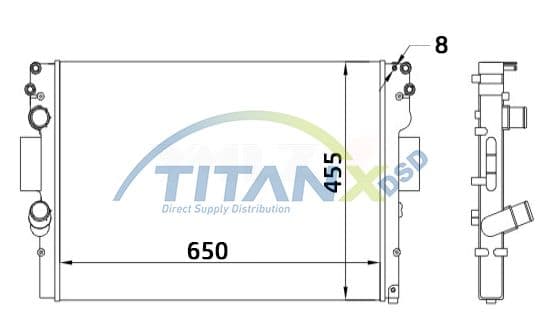 Radiator, racire motor TITANX RD359010