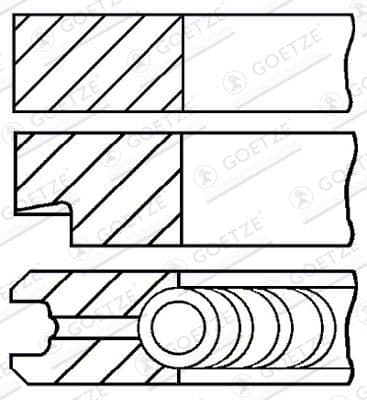 Set segmenti piston GOETZE ENGINE 08-206800-40