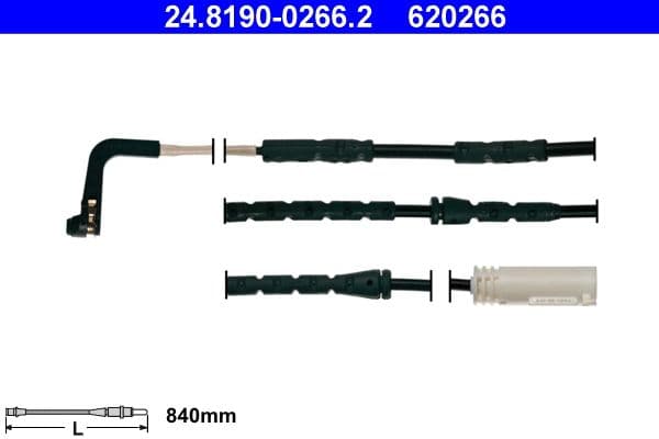 senzor de avertizare,uzura placute de frana ATE 24.8190-0266.2