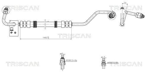 Furtun hidraulic, sistem de directie TRISCAN 8516 29044