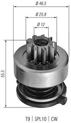 Pinion electromotor MAGNETI MARELLI 940113020254