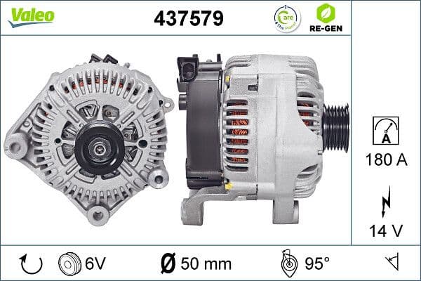 Generator / Alternator VALEO RE-GEN REMANUFACTURED 437579