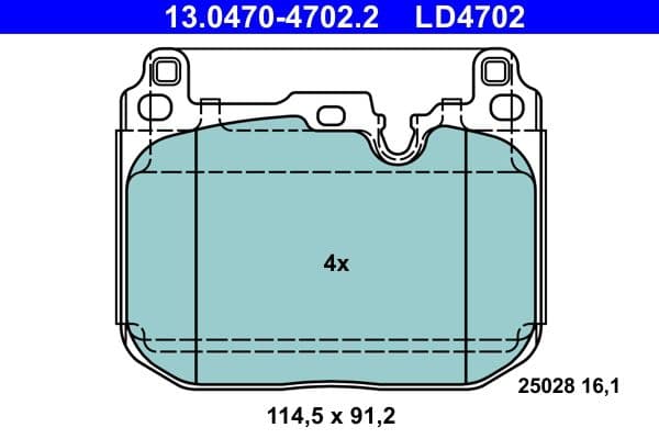 set placute frana,frana disc ATE Ceramic 13.0470-4702.2