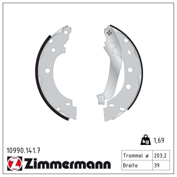 Set saboti frana ZIMMERMANN 10990.141.7