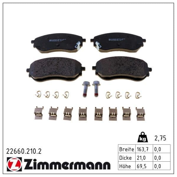set placute frana,frana disc ZIMMERMANN 22660.210.2