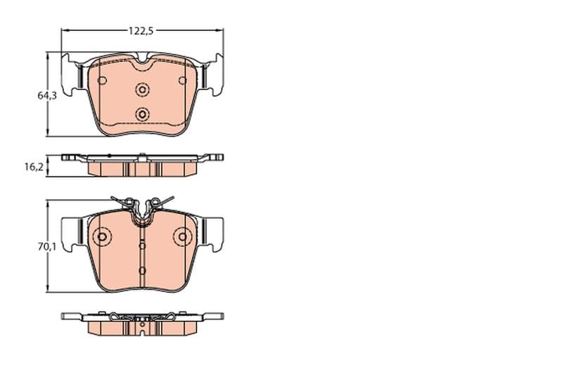 set placute frana,frana disc TRW GDB2154