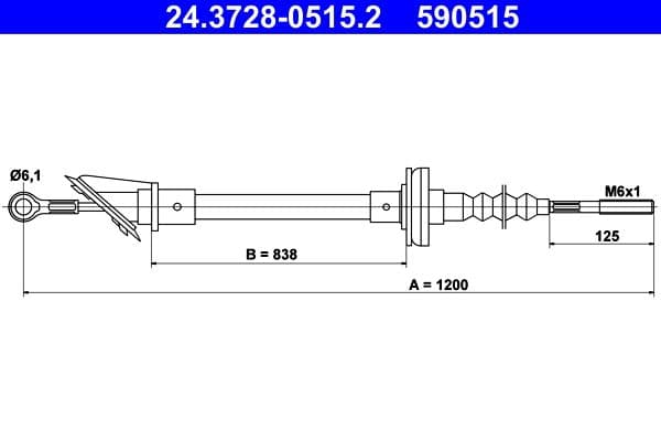 Cablu ambreiaj ATE 24.3728-0515.2