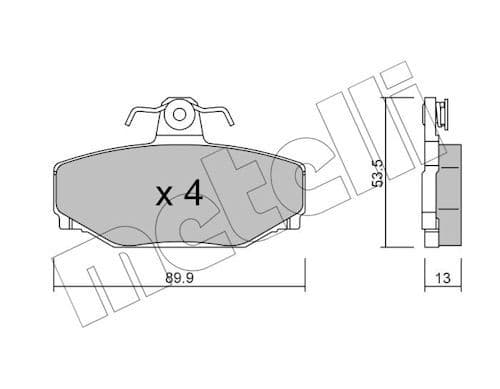 set placute frana,frana disc METELLI 22-0131-0
