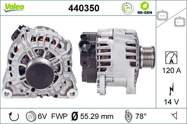 Generator / Alternator VALEO RE-GEN REMANUFACTURED 440350